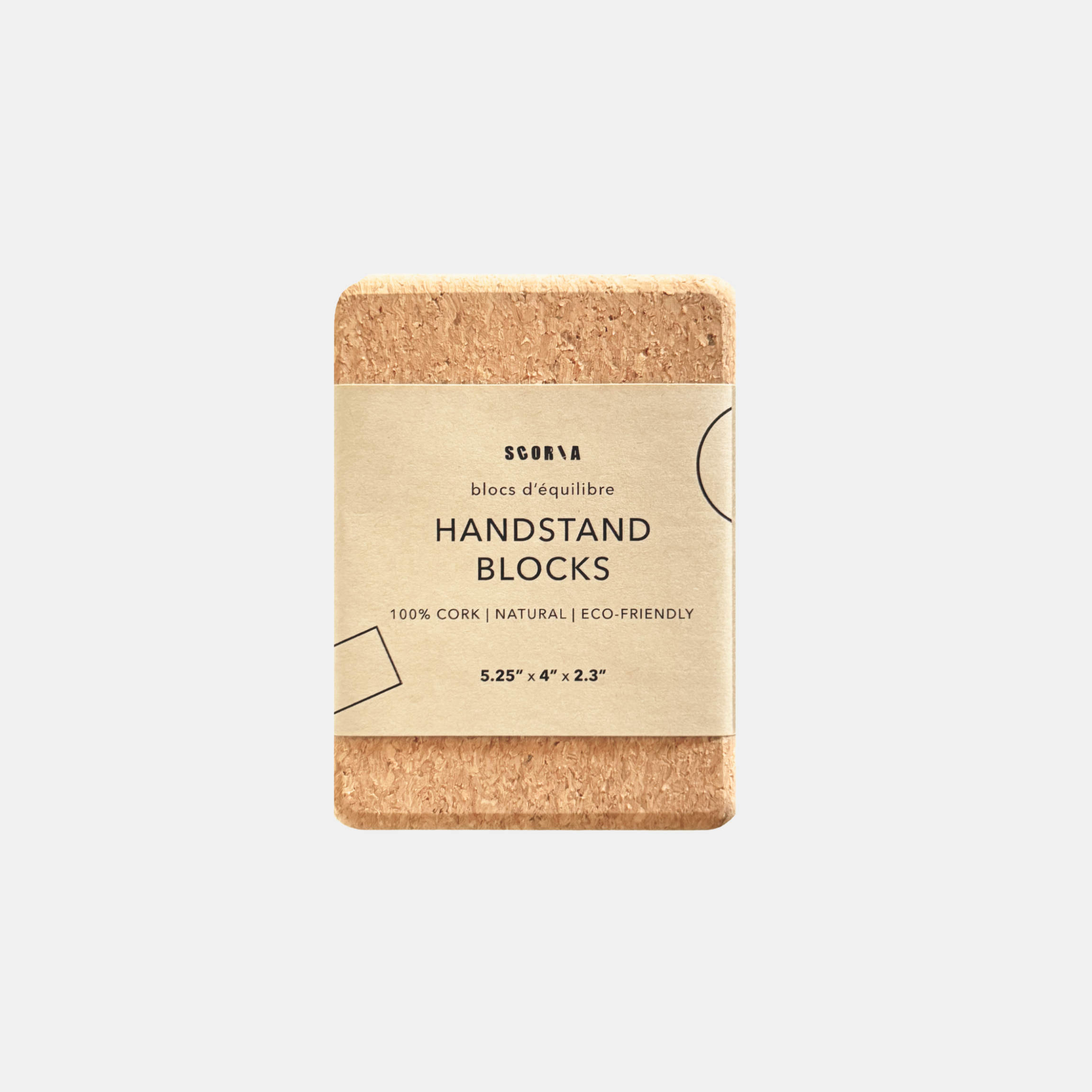 Essential Handstand & Hand Balancing Cork Blocks | Set of Two | 100% Natural