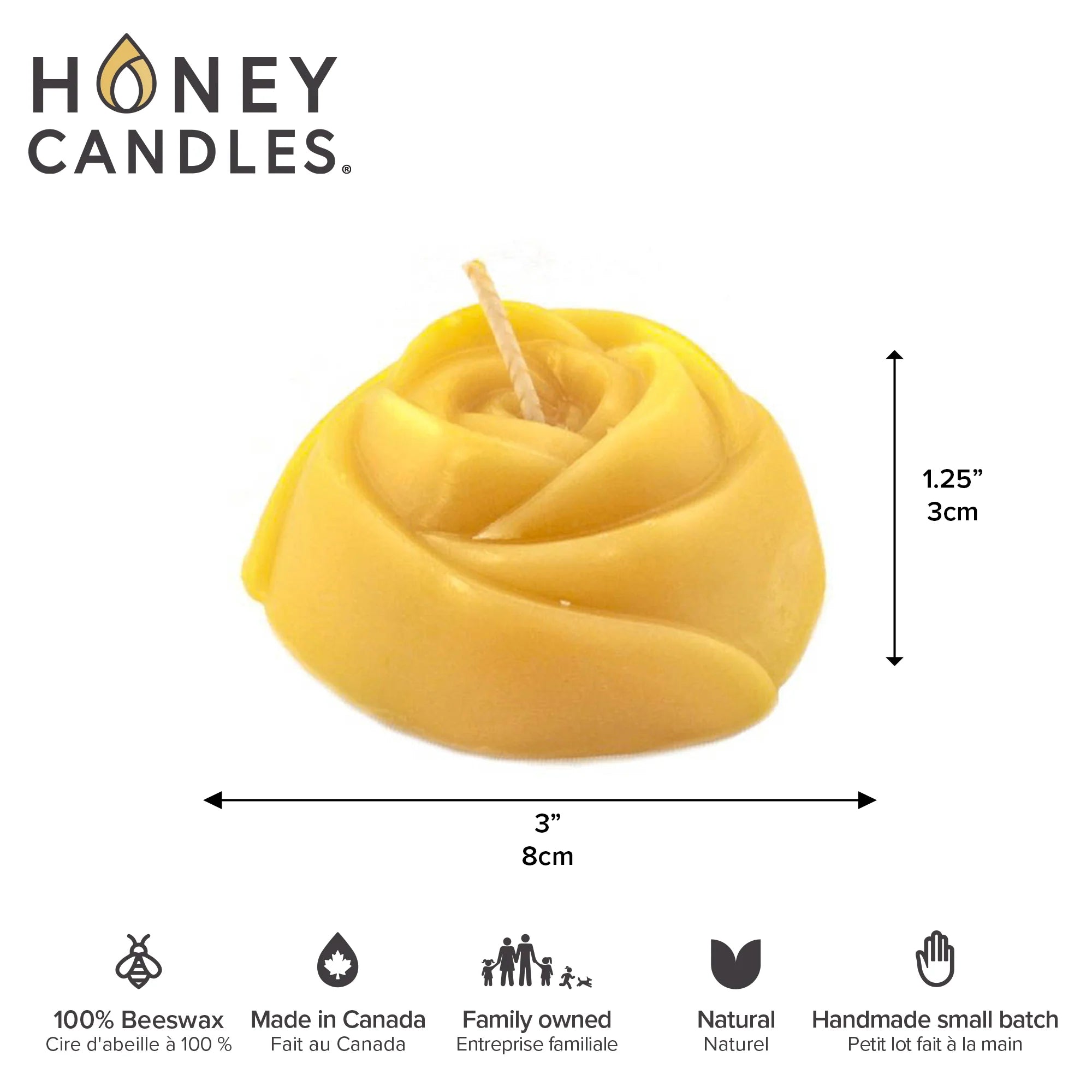 Rose Beeswax Candles