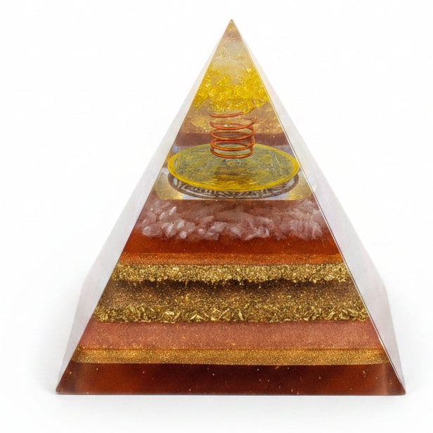 Orgonite Pyramid : Merkaba with Flower of Life