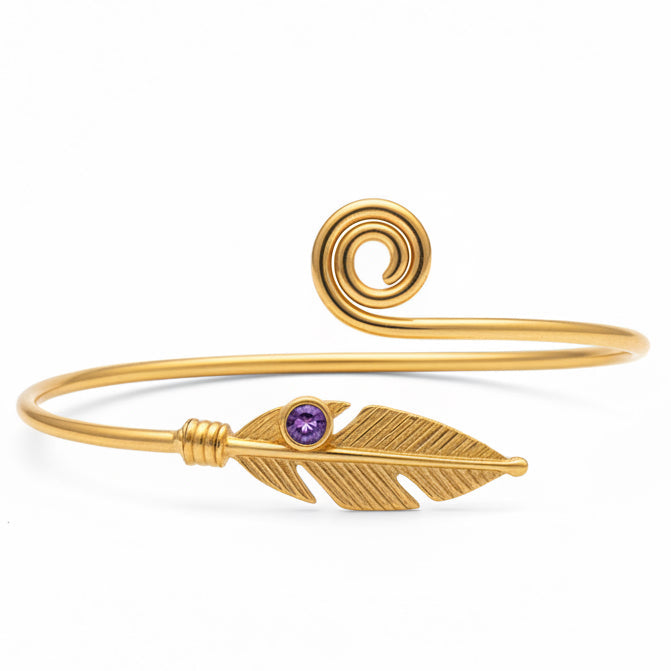 Feather Bracelet (Amethyst)