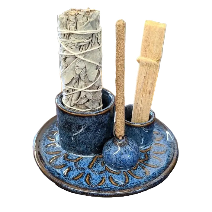 Ocean Ceramic Smudge Burner