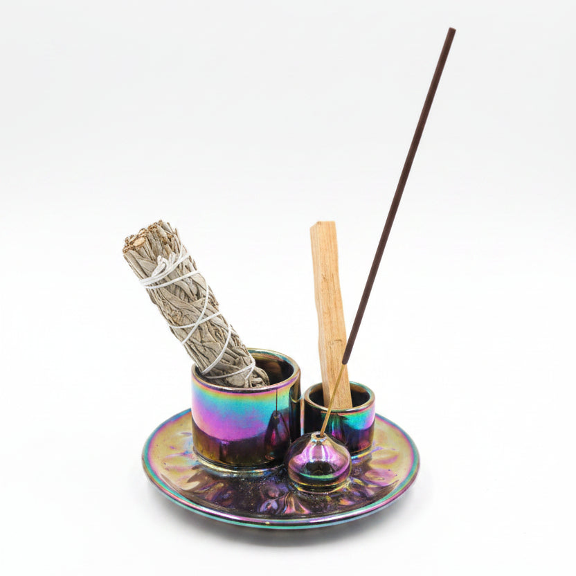Ceramic Smudge Burner — Rainbow