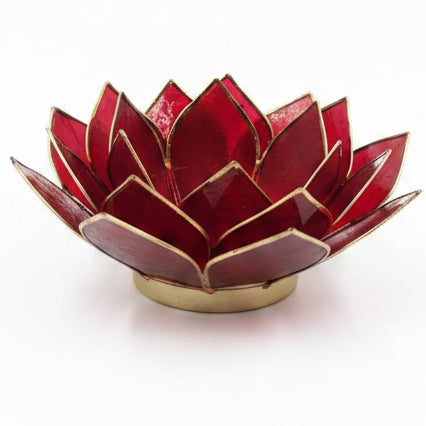 Garnet | Lotus Capiz Shell Candle Holder