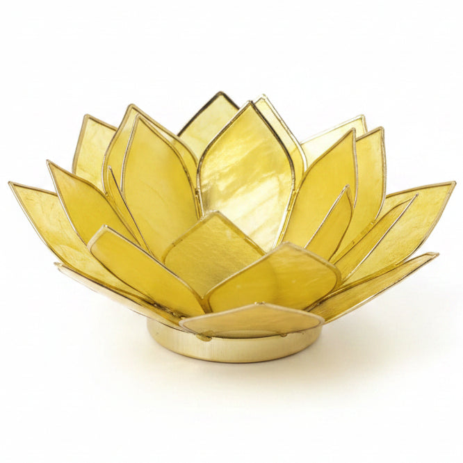 Yellow | Lotus Capiz Shell Candle Holder