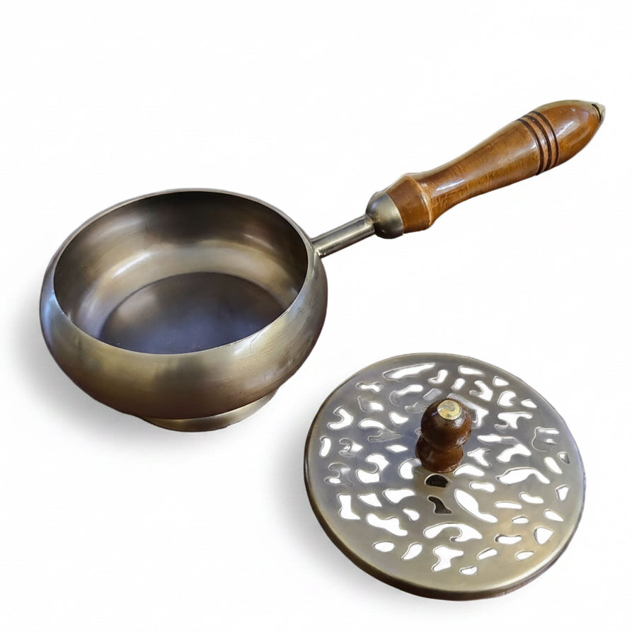 Charcoal Burner with Wooden Handle