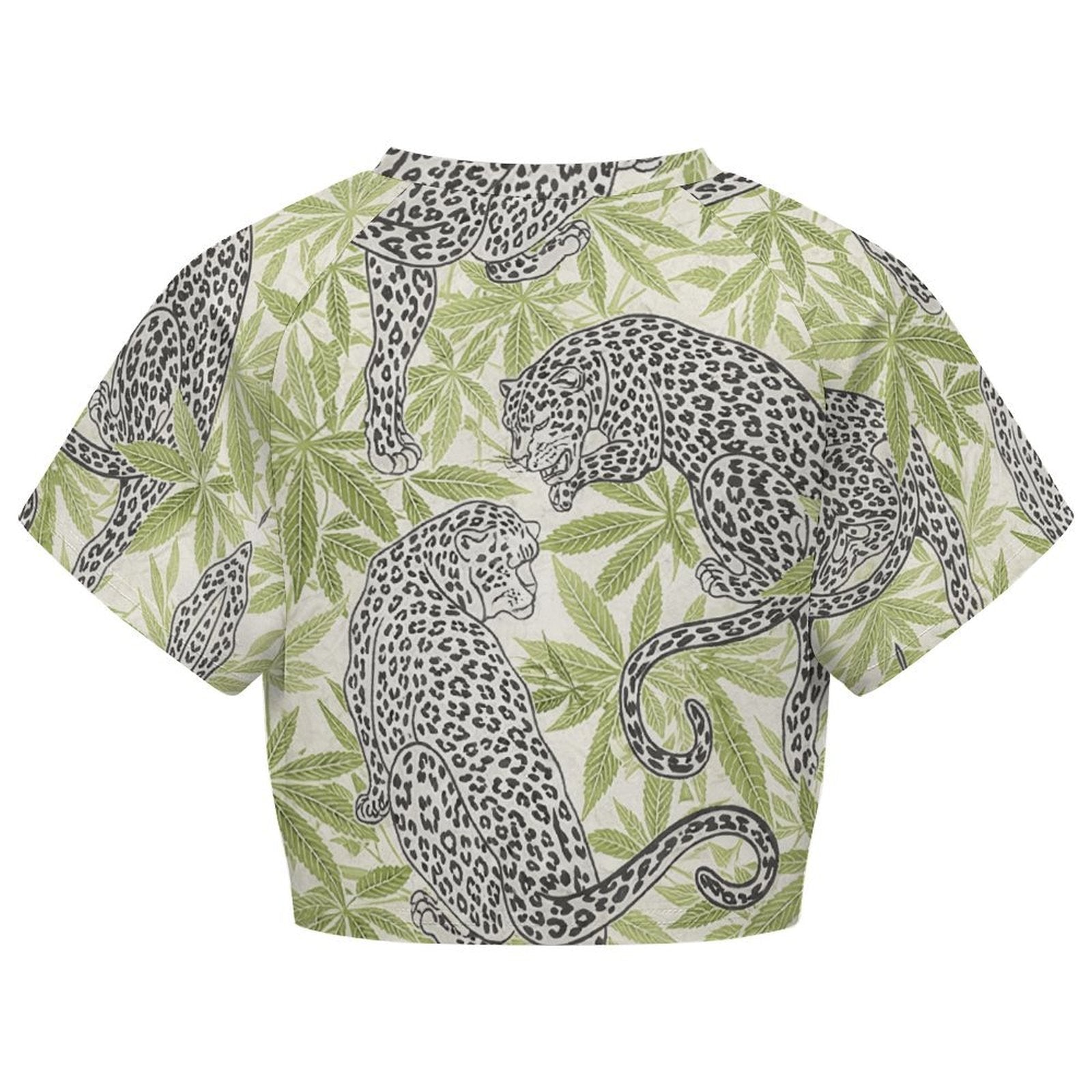 Leopard Cropped Ralgan T-Shirt