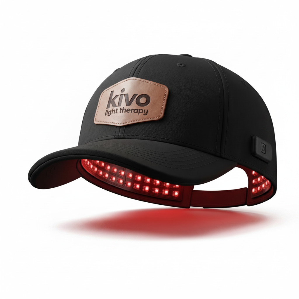 Kivo Red & Near-Infrared LED Therapy Cap - Portable & Battery-Powered