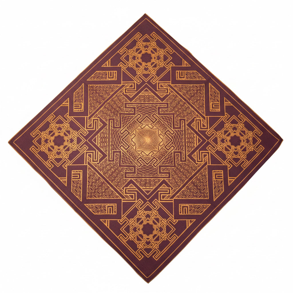 Tribal Geometry - Crystal Infused Bandana | Altar Cloth
