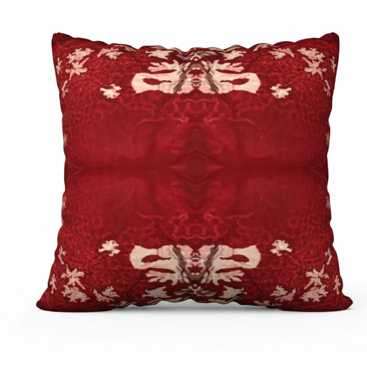 Red Foil | Velveteen Pillow Case - By Carolyn Quan