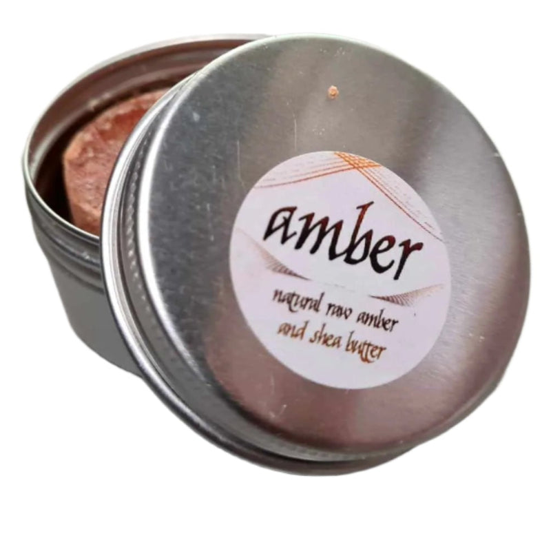 Amber: Natural raw amber and shea butter