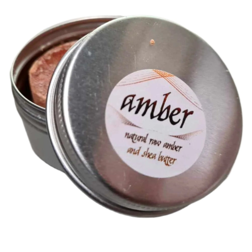 Amber: Natural raw amber and shea butter