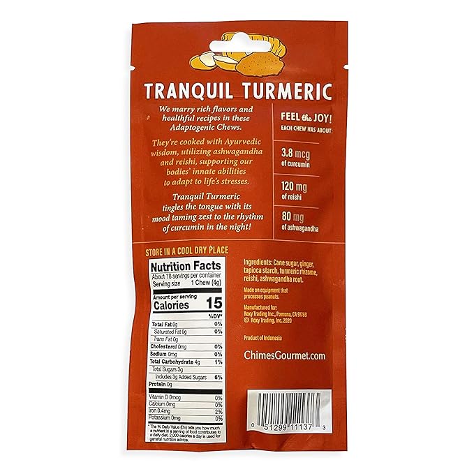 Tranquil Turmeric Adaptogen Ginger Chews