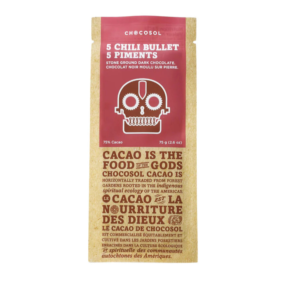 Five Chili Bullet Chocolate Bar