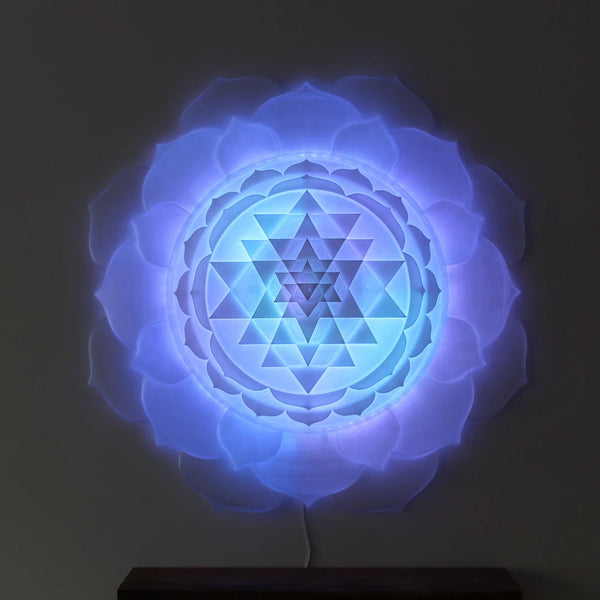 Sri Yantra Radiant Presence Light Sculpture