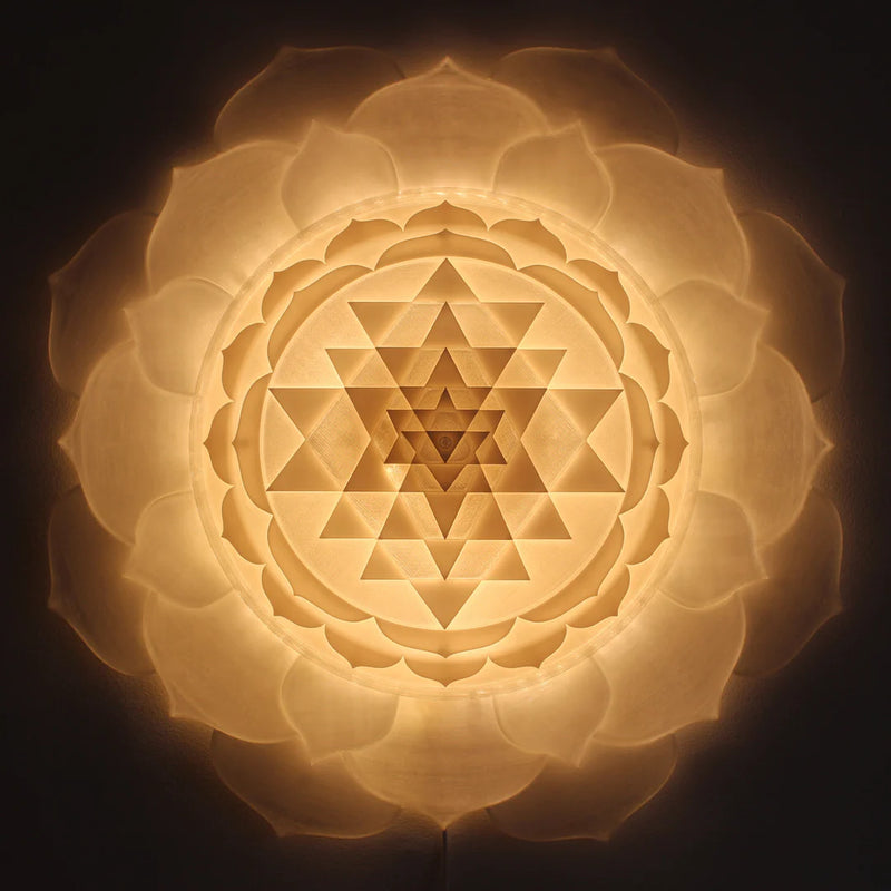 Sri Yantra Radiant Presence Light Sculpture