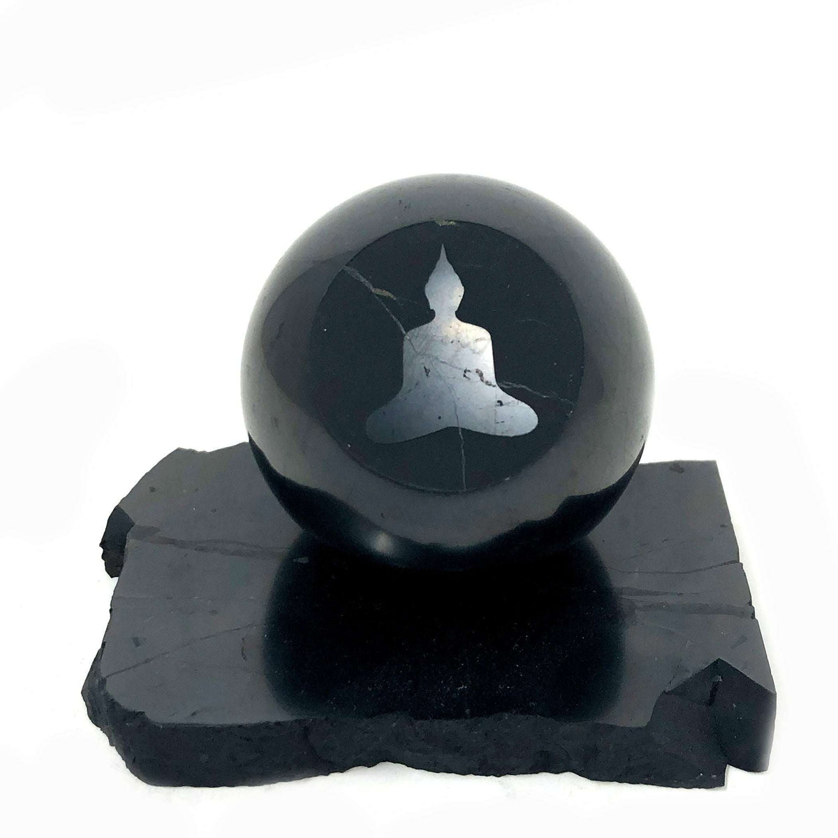Shungite Engraved Sphere Polished - alter8.com