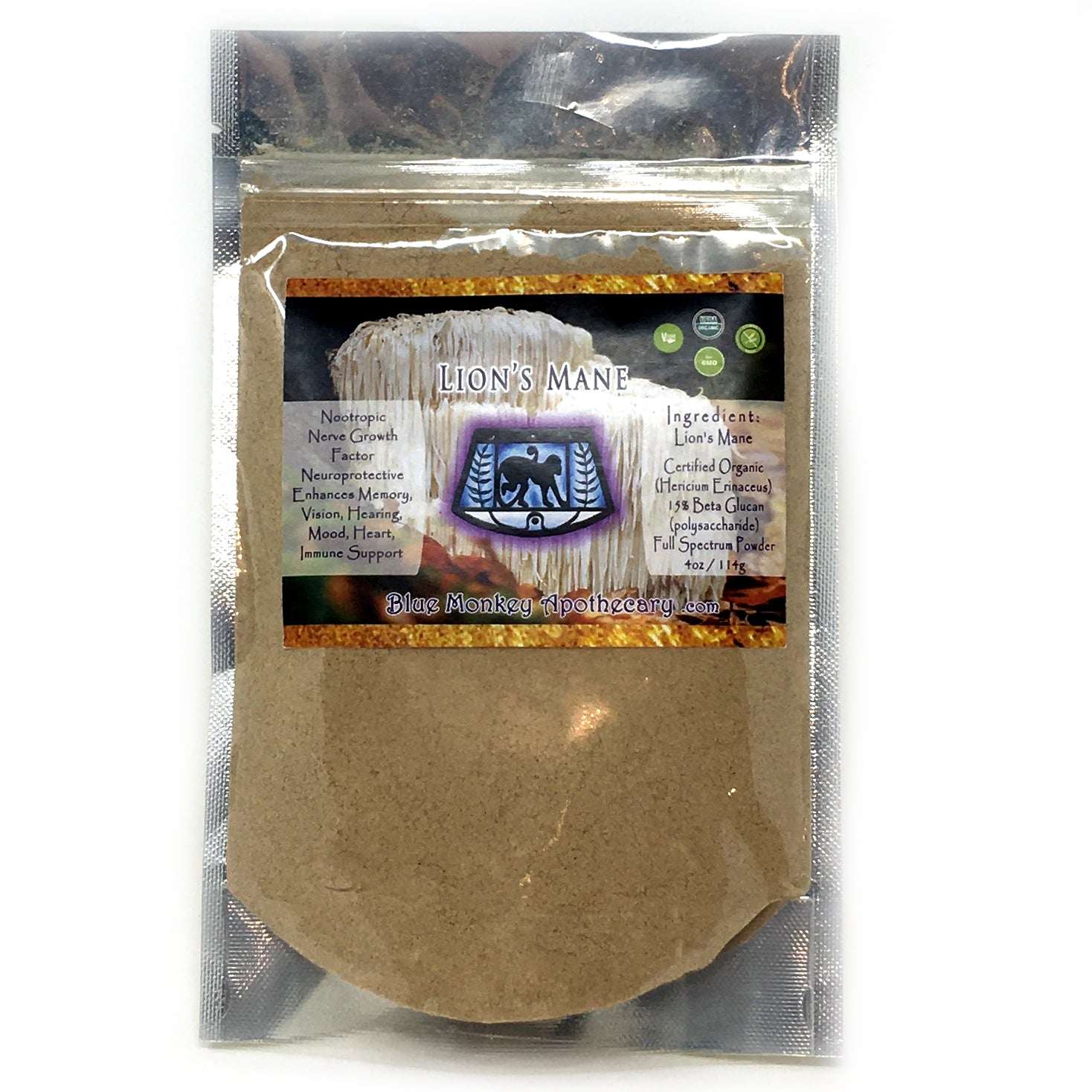Lion's Mane Powder by Blue Monkey - alter8.com