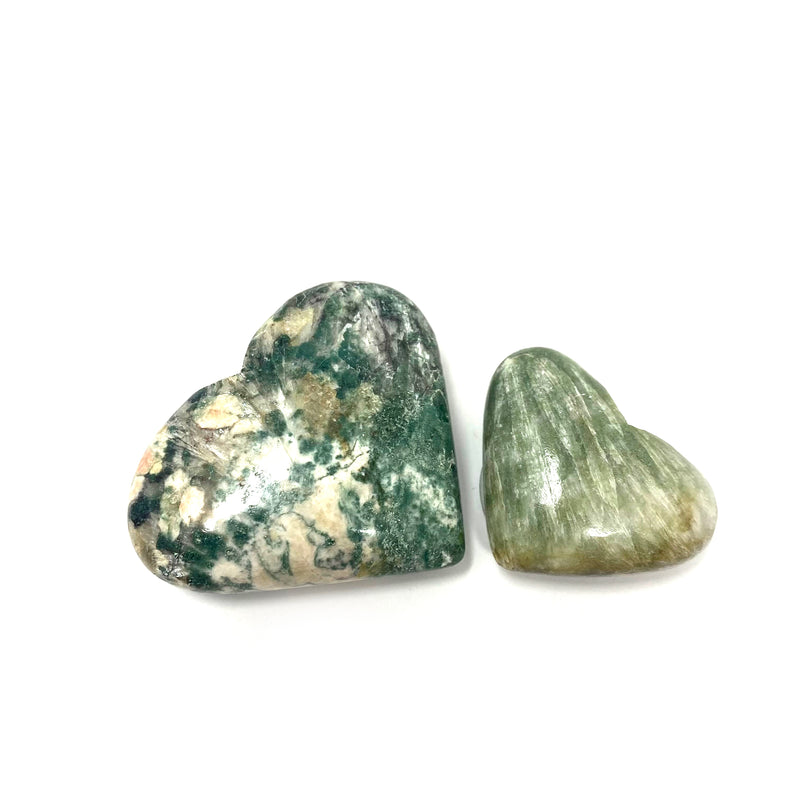 Green Stilbite Hearts - alter8.com