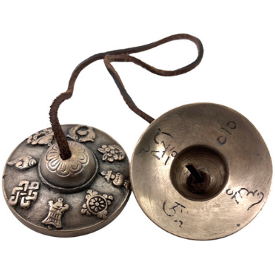 Tibetan Cymbals/Tingsha Chimes Intricate Auspicious Symbol - alter8.com