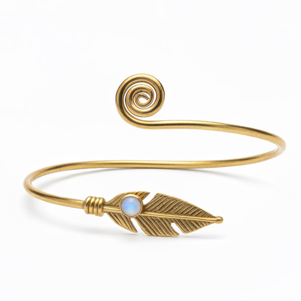 Feather Bracelet (Moonstone)