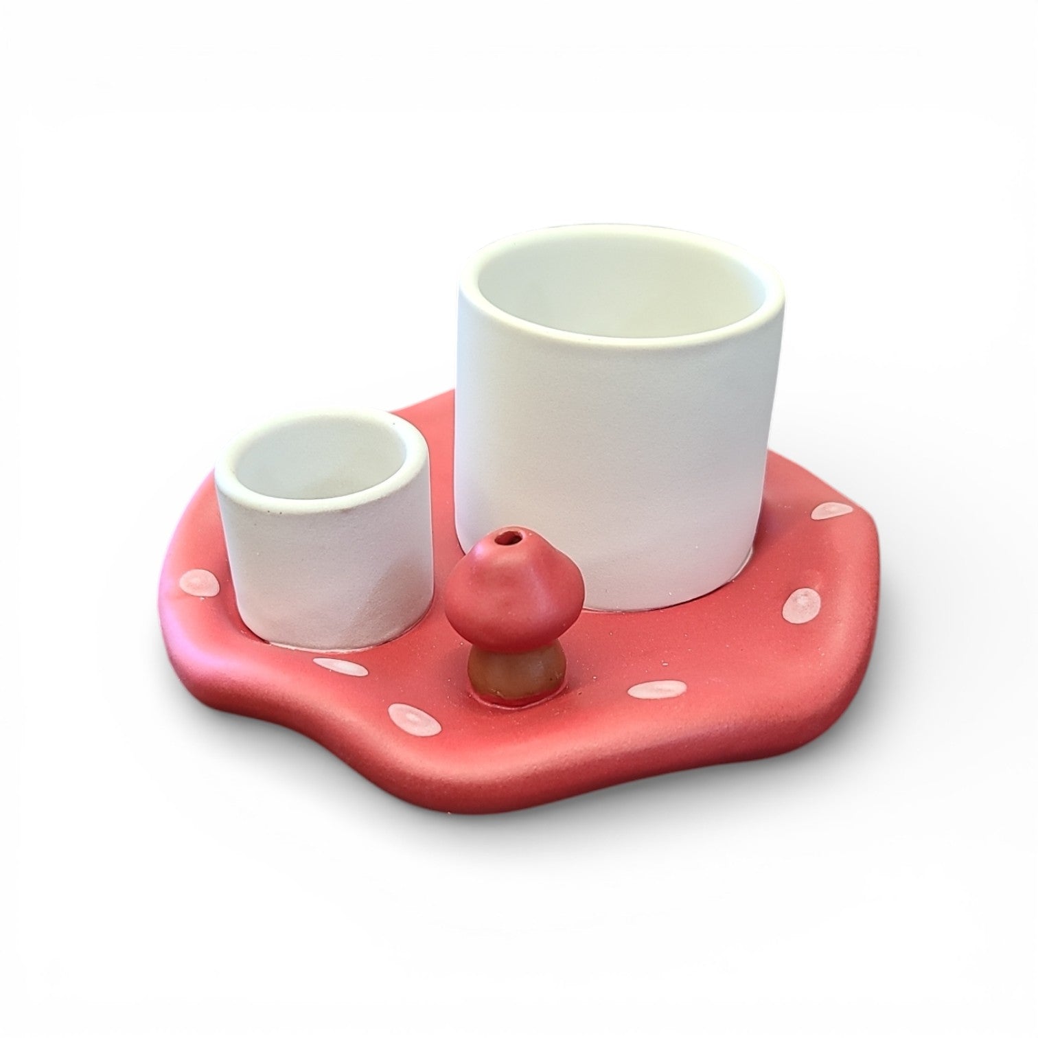 Red Mushroom Ceramic Burner