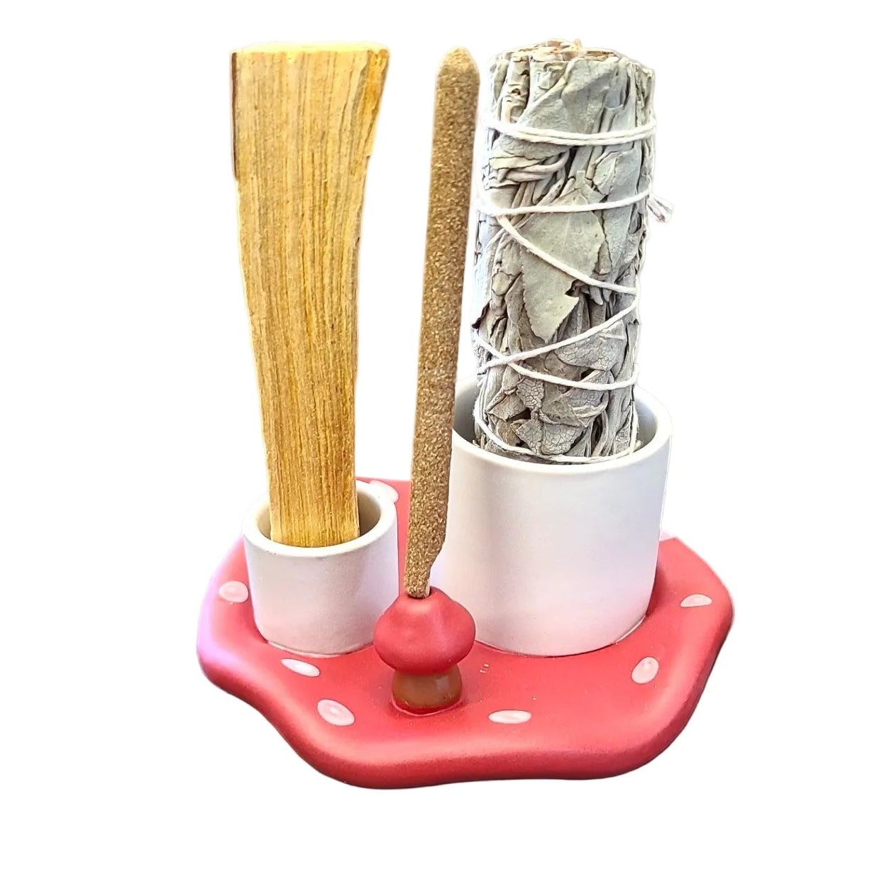 Red Mushroom Ceramic Burner