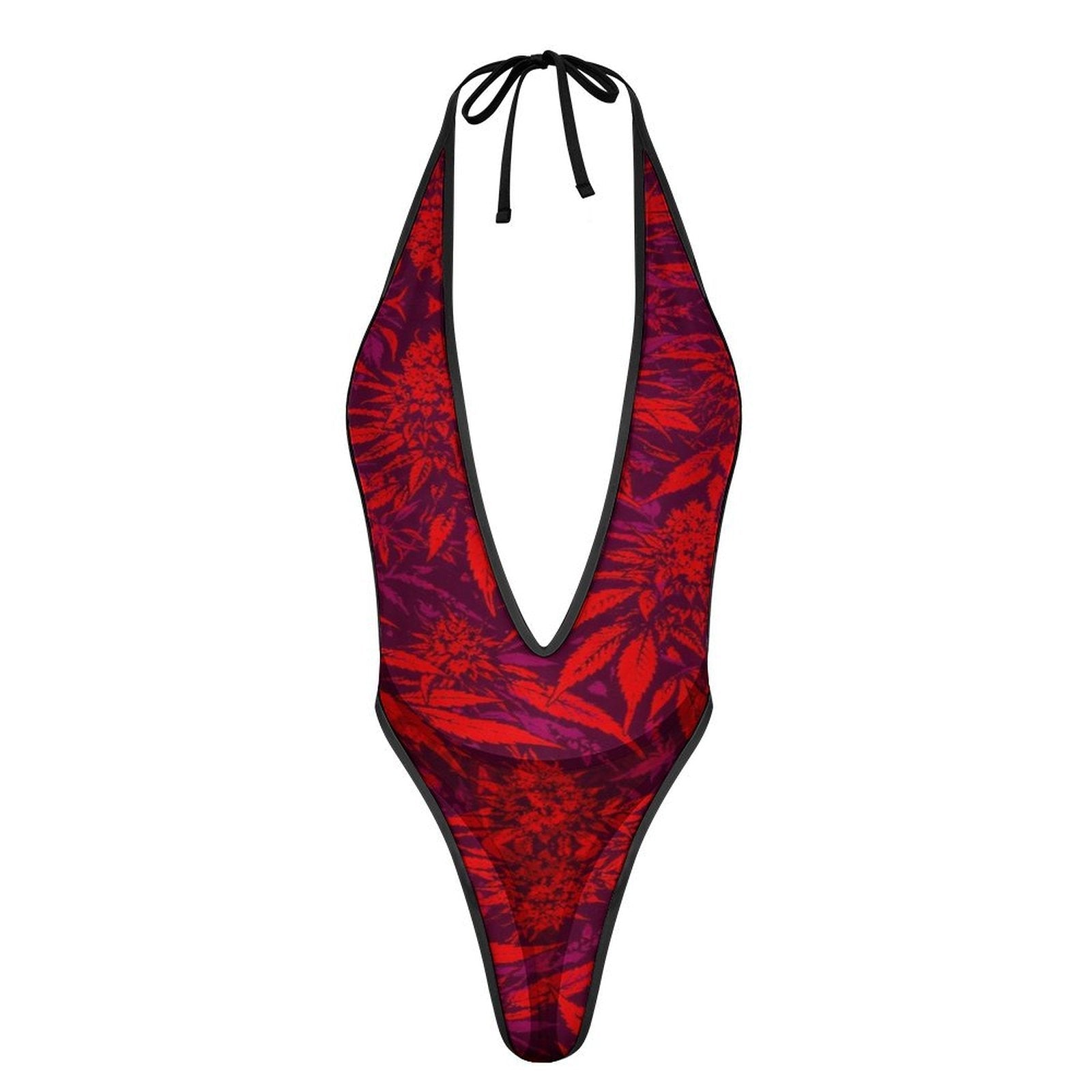 Electric Lettuce Deep-V Thong Bodysuit