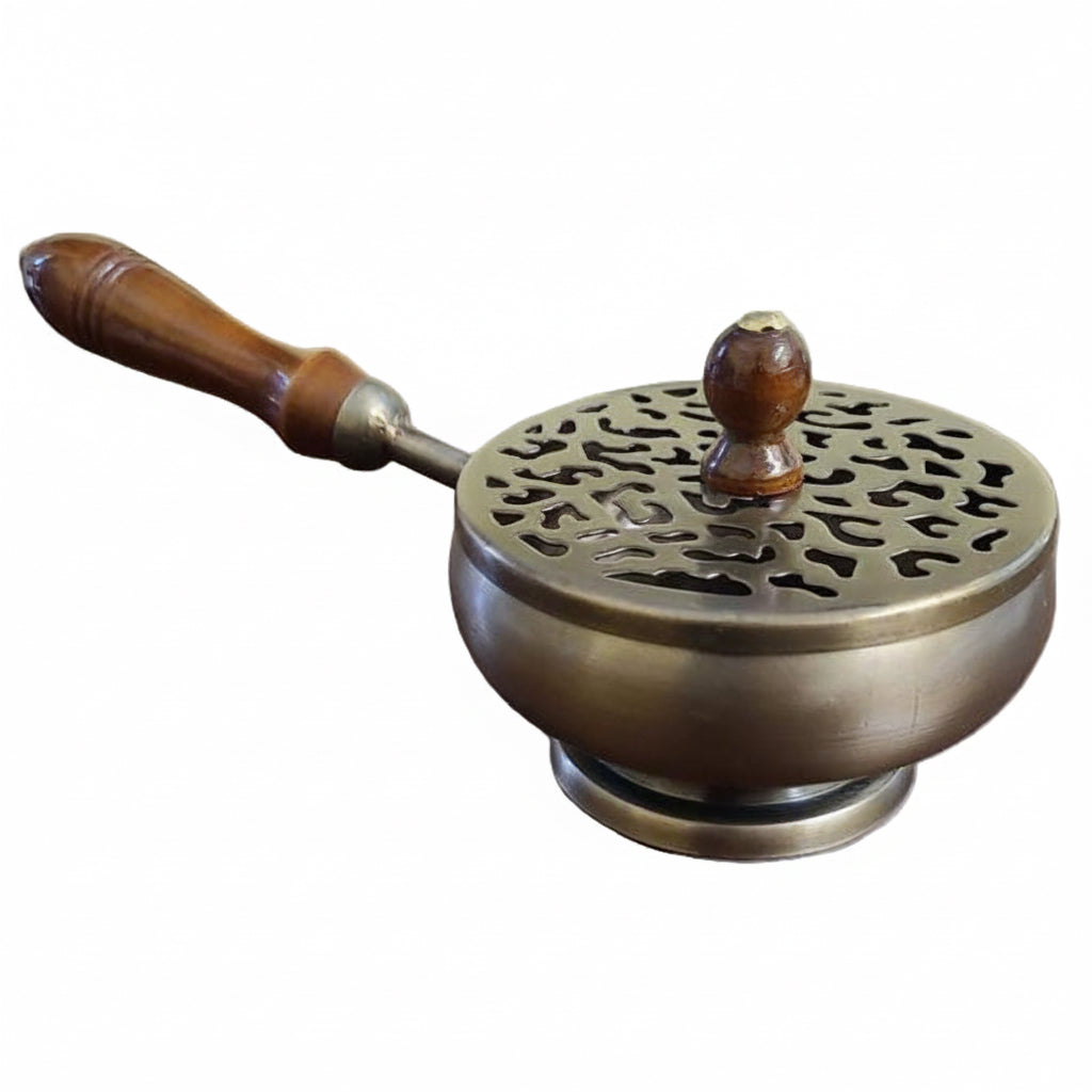 Charcoal Burner with Wooden Handle