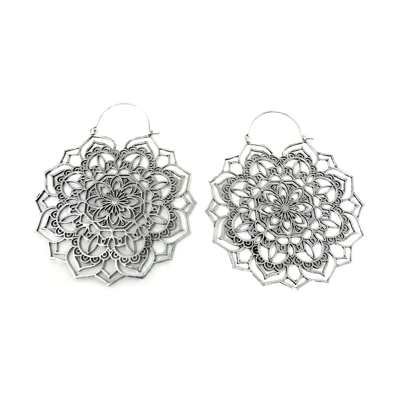 Large Geometric Floral Earrings ~ by Alula Boutik - alter8.com