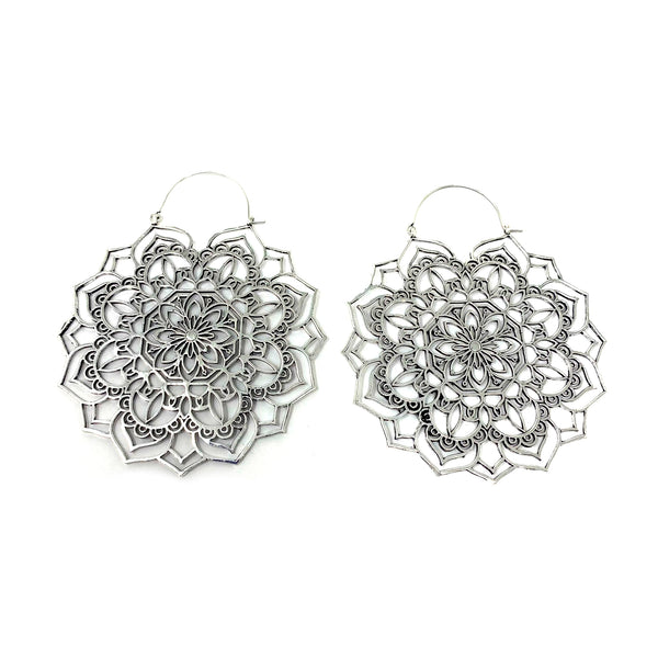 Large Geometric Floral Earrings ~ by Alula Boutik - alter8.com