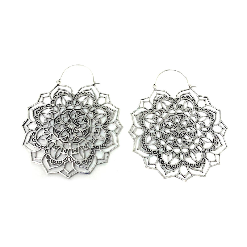 Large Geometric Floral Earrings ~ by Alula Boutik - alter8.com