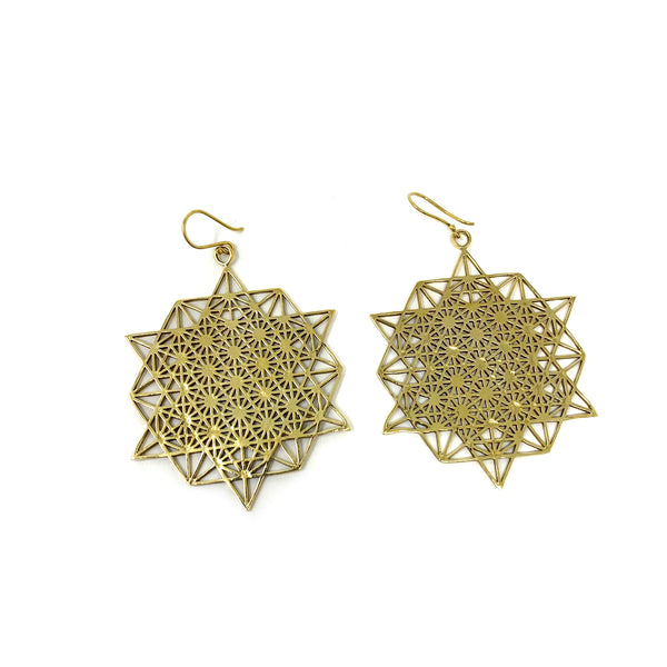 Sacred Geometry Hook Earrings ~ by Alula Boutik - alter8.com