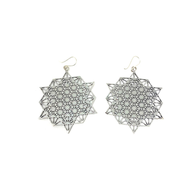 Sacred Geometry Hook Earrings ~ by Alula Boutik - alter8.com