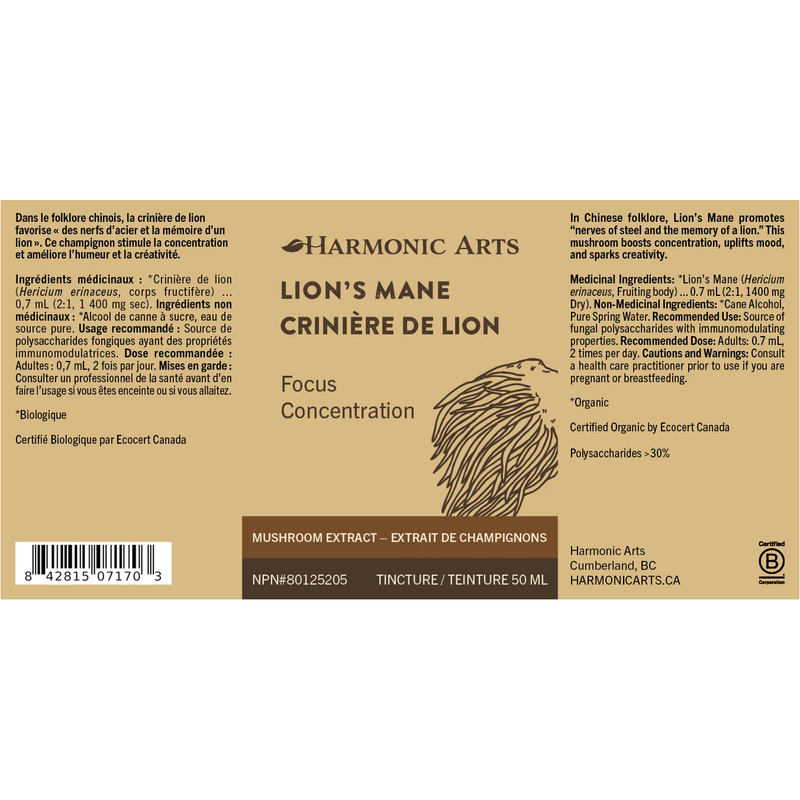 Lion's Mane Mushroom Tincture - alter8.com