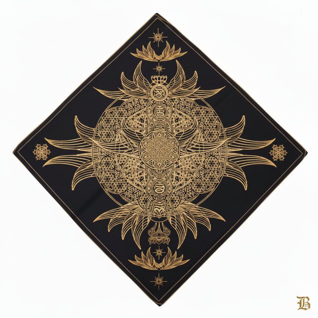 Sacred Wings - Crystal Infused Bandana | Altar Cloth