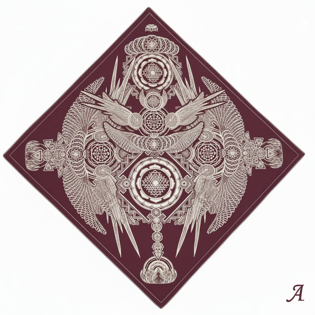 Sacred Wings - Crystal Infused Bandana | Altar Cloth