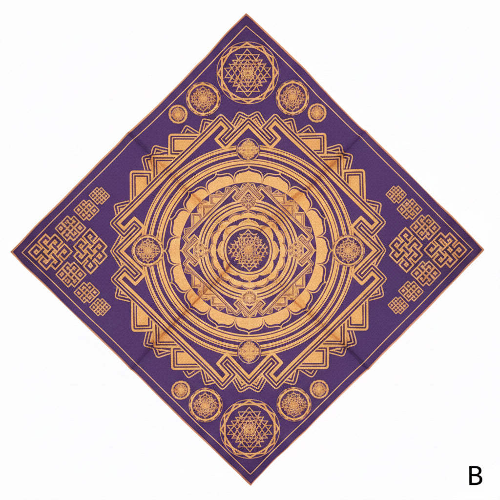 Sri Yantra - Crystal Infused Bandana | Altar Cloth