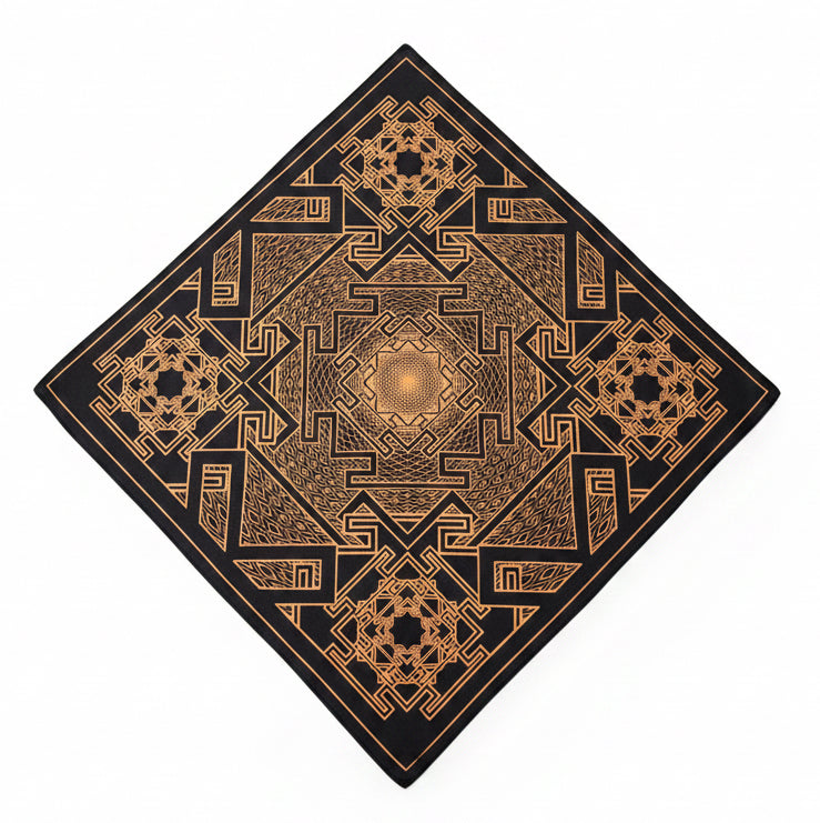 Tribal Geometry - Crystal Infused Bandana | Altar Cloth
