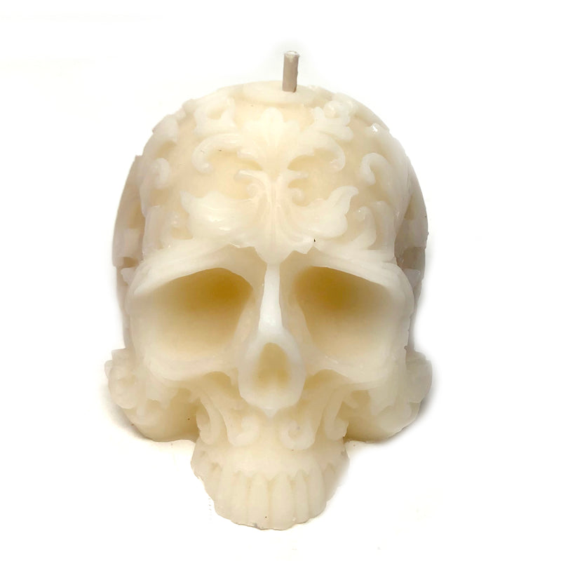 Skull Filigree Candle by Madame Phoenix - alter8.com