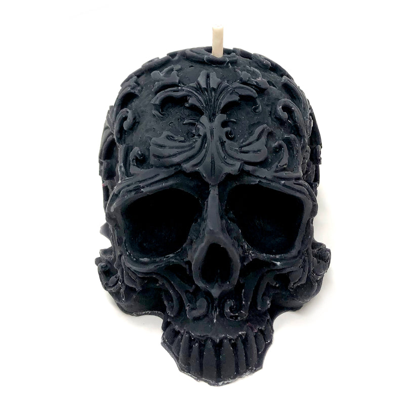 Skull Filigree Candle by Madame Phoenix - alter8.com