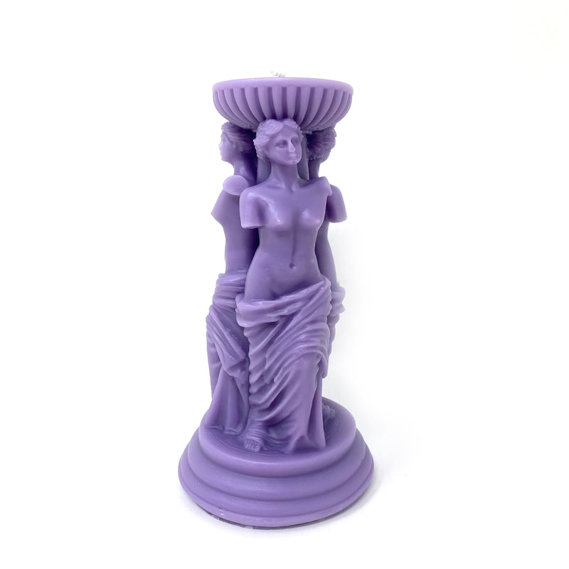 Triple Goddess Fully Formed Pillar Candle by Madame Phoenix - alter8.com