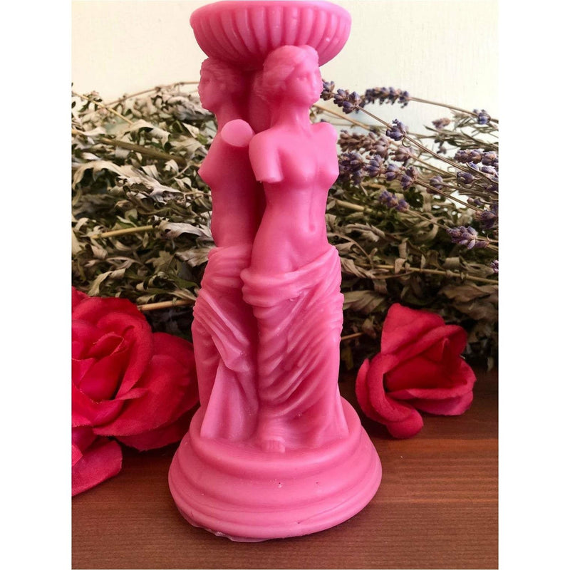 Triple Goddess Fully Formed Pillar Candle by Madame Phoenix - alter8.com