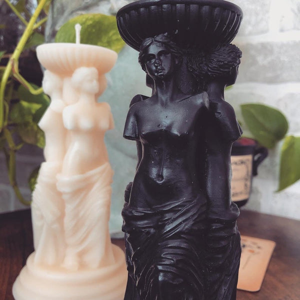 Triple Goddess Fully Formed Pillar Candle by Madame Phoenix - alter8.com