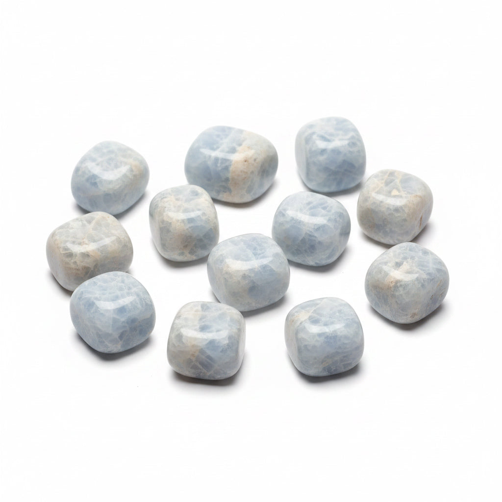 Caribbean Blue Calcite Large Tumbled - alter8.com